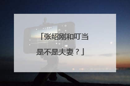 张绍刚和叮当是不是夫妻?