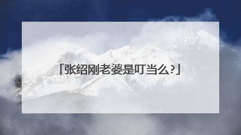 张绍刚老婆是叮当么?