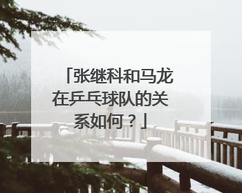 张继科和马龙在乒乓球队的关系如何?
