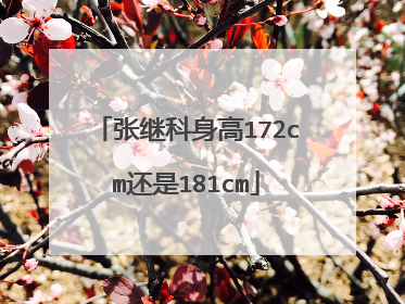 张继科身高172cm还是181cm
