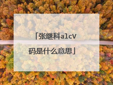 张继科alcV码是什么意思