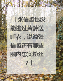 张信哲也没能逃过黄龄送睡衣，说说张信哲还有哪些圈内忠实粉丝？