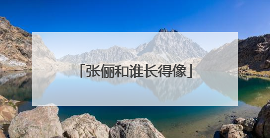 张俪和谁长得像