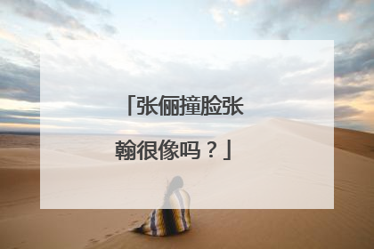 张俪撞脸张翰很像吗？