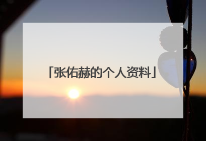 张佑赫的个人资料