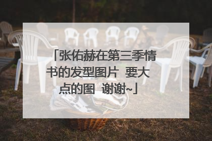 张佑赫在第三季情书的发型图片 要大点的图 谢谢~