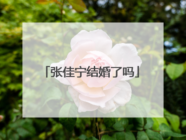 张佳宁结婚了吗