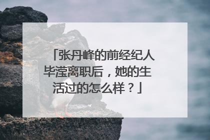 张丹峰的前经纪人毕滢离职后,她的生活过的怎么样?