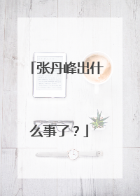 张丹峰出什么事了？