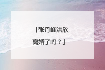 张丹峰洪欣离婚了吗?