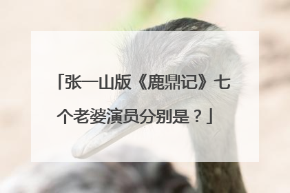 张一山版《鹿鼎记》七个老婆演员分别是?