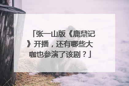 张一山版《鹿鼎记》开播，还有哪些大咖也参演了该剧？