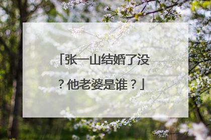 张一山结婚了没?他老婆是谁?