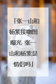 张一山和杨紫接吻图曝光 张一山和杨紫是情侣吗