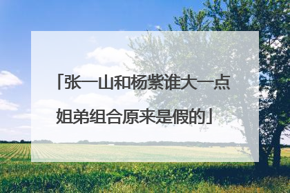 张一山和杨紫谁大一点姐弟组合原来是假的