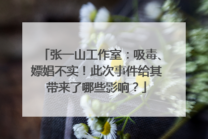 张一山工作室:吸毒、嫖娼不实!此次事件给其带来了哪些影响?