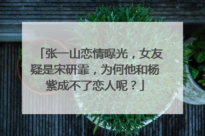 张一山恋情曝光,女友疑是宋研霏,为何他和杨紫成不了恋人呢?