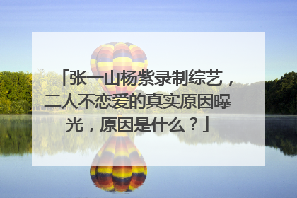 张一山杨紫录制综艺,二人不恋爱的真实原因曝光,原因是什么?