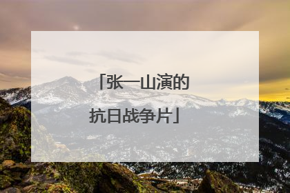 张一山演的抗日战争片