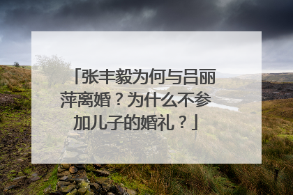 张丰毅为何与吕丽萍离婚?为什么不参加儿子的婚礼?