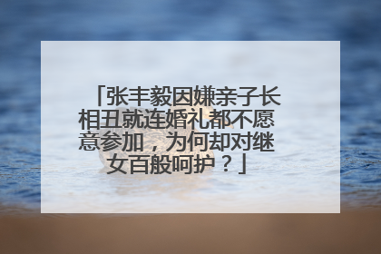 张丰毅因嫌亲子长相丑就连婚礼都不愿意参加，为何却对继女百般呵护？