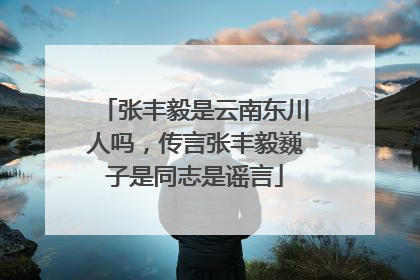 张丰毅是云南东川人吗，传言张丰毅巍子是同志是谣言