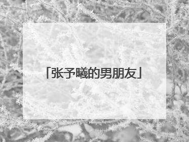 张予曦的男朋友