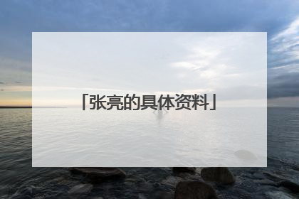 张亮的具体资料