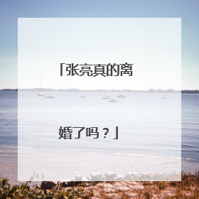 张亮真的离婚了吗？