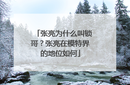 张亮为什么叫锁哥？张亮在模特界的地位如何