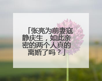 张亮为前妻寇静庆生,如此亲密的两个人真的离婚了吗?