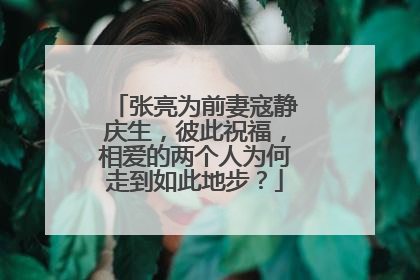 张亮为前妻寇静庆生,彼此祝福,相爱的两个人为何走到如此地步?