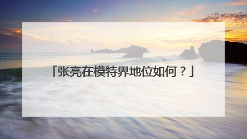 张亮在模特界地位如何?