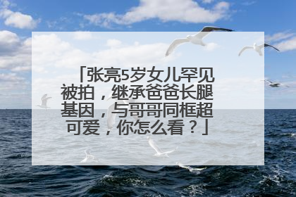张亮5岁女儿罕见被拍,继承爸爸长腿基因,与哥哥同框超可爱,你怎么看?