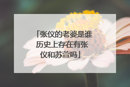 张仪的老婆是谁 历史上存在有张仪和苏萱吗