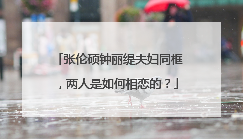张伦硕钟丽缇夫妇同框，两人是如何相恋的？