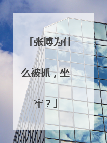 张博为什么被抓，坐牢？