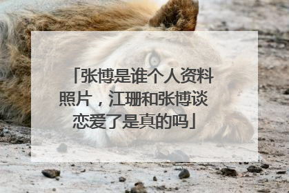 张博是谁个人资料照片，江珊和张博谈恋爱了是真的吗