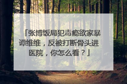 张博饭局犯毒瘾欲家暴谭维维，反被打断骨头进医院，你怎么看？