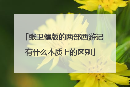 张卫健版的两部西游记有什么本质上的区别