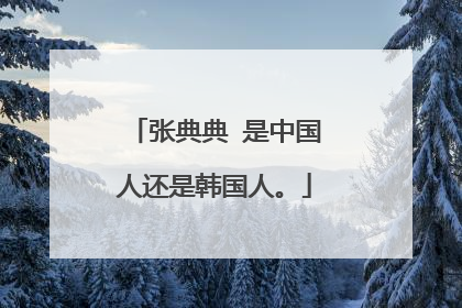张典典 是中国人还是韩国人。
