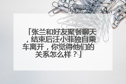 张兰和好友聚餐聊天,结束后汪小菲独自乘车离开,你觉得他们的关系怎么样?