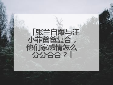 张兰自爆与汪小菲爸爸复合，他们家感情怎么分分合合？