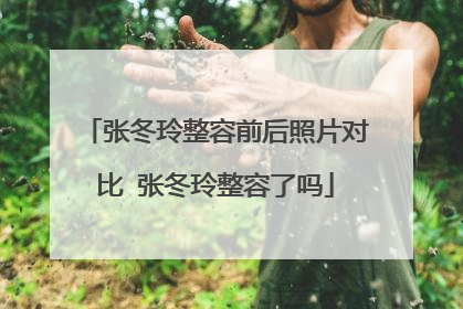 张冬玲整容前后照片对比 张冬玲整容了吗