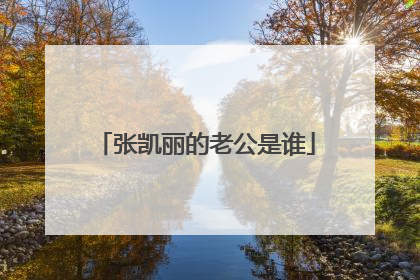 张凯丽的老公是谁