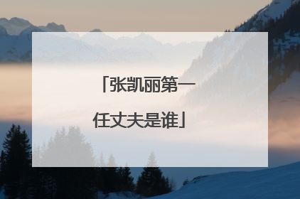 张凯丽第一任丈夫是谁