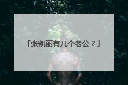 张凯丽有几个老公?