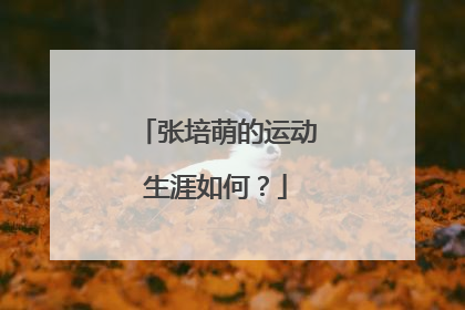 张培萌的运动生涯如何？