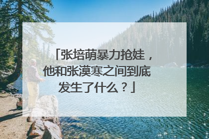 张培萌暴力抢娃，他和张漠寒之间到底发生了什么？