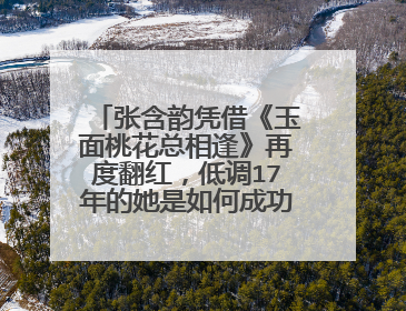 张含韵凭借《玉面桃花总相逢》再度翻红，低调17年的她是如何成功逆袭的？
